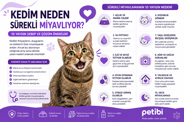 Kedim Neden Sürekli Miyavlıyor? 10 Yaygın Sebep ve Çözüm Önerileri