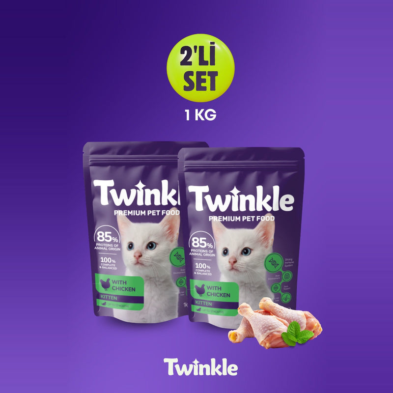Tavuklu Yavru Kedi 1 Kg x 2 Adet Ekonomik Paket Kedi Maması
