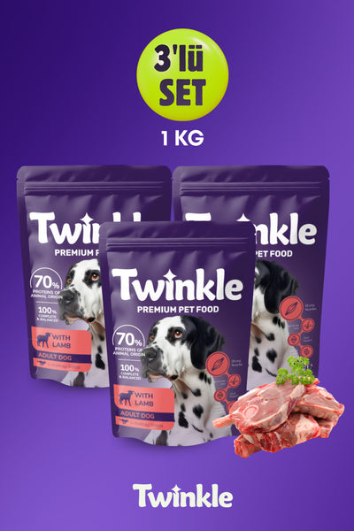 Kuzulu Yetişkin Köpek 1 Kg x 3 Adet Avantajlı Paket Köpek Maması