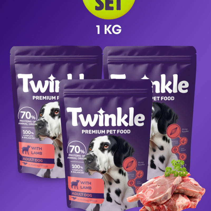 Kuzulu Yetişkin Köpek 1 Kg x 3 Adet Avantajlı Paket Köpek Maması