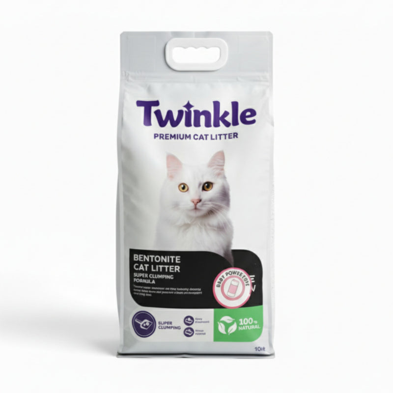 Bentonit Kedi Kumu Bebek Pudralı 10 Lt – Süper Topaklanma • Maksimum Koku Kontrolü • %100 Doğal