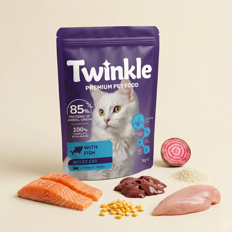 Yetişkin Kediler için Balıklı Tam ve Dengeli Kedi Maması 1 kg