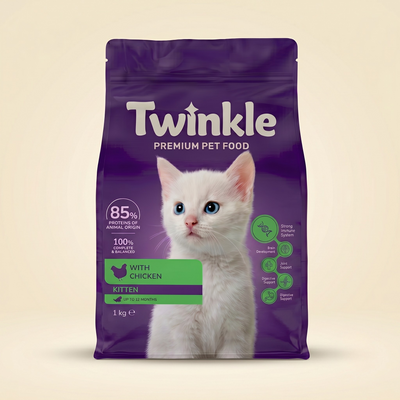 Tavuklu Yavru Kedi Maması 1 Kg – Vitaminli ve Dengeli Beslenme Formülü