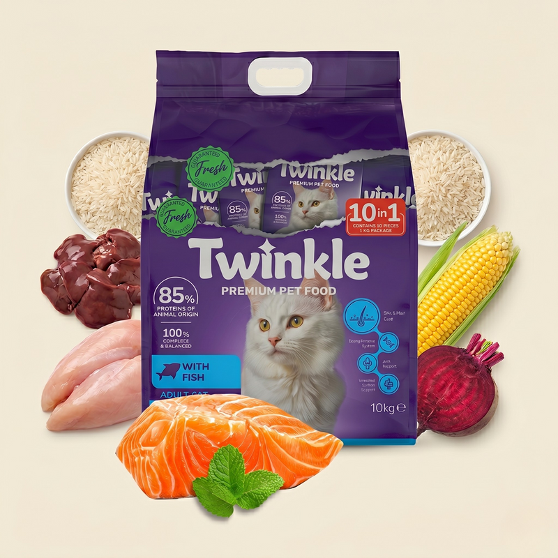 Yetişkin Kediler için Balıklı Tam ve Dengeli Kedi Maması 10 kg