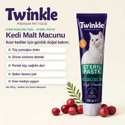 Twinkle Steril Paste Kedi Malt Macunu 100 gr - Kısırlaştırılmış Kediler İçin