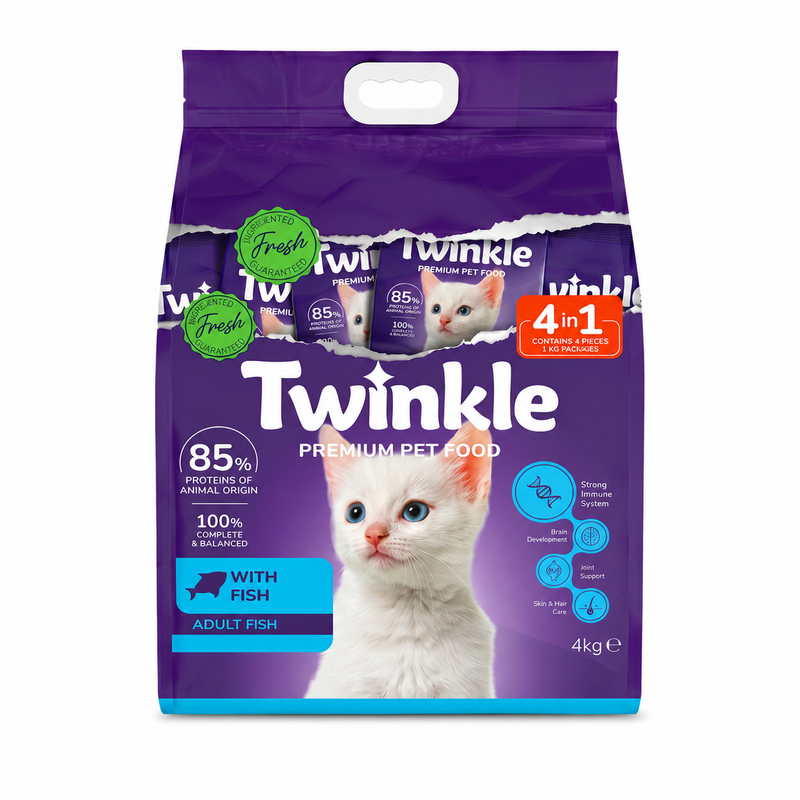 Balıklı Yavru Kedi Maması 4 Kg (4 in 1) – Dengeli ve Lezzetli Yavru Kedi Maması
