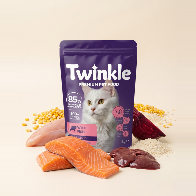 Twinkle Balıklı Kısırlaştırılmış Kedi Maması 1 Kg