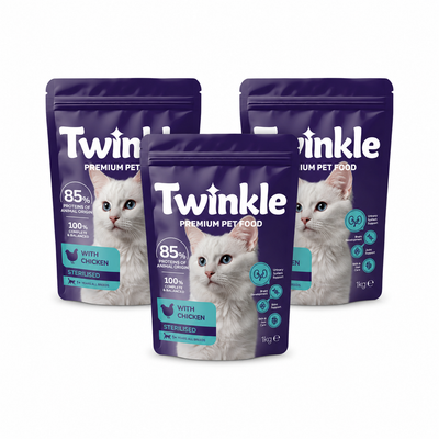 Tavuklu Kısırlaştırılmış Kedi 1 Kg x 3 Adet Avantajlı Paket Kedi Maması