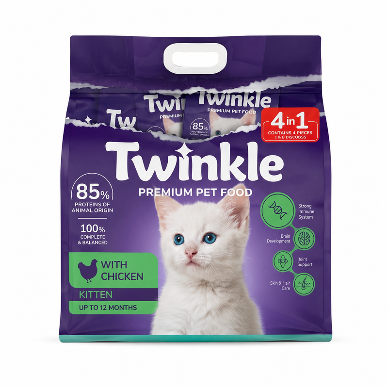 Twinkle Tavuklu Yavru Kedi Maması 4 Kg. (4 in 1)