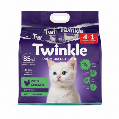 Twinkle Tavuklu Yavru Kedi Maması 4 Kg. (4 in 1)