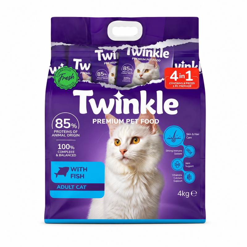 Yetişkin Kediler için Balıklı Tam ve Dengeli Kedi Maması 4 kg
