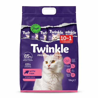Twinkle Balıklı Kısırlaştırılmış Kedi Maması 10 Kg