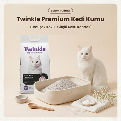 Bentonit Kedi Kumu Bebek Pudralı 10 Lt – Süper Topaklanma • Maksimum Koku Kontrolü • %100 Doğal