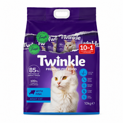 Yetişkin Kediler için Balıklı Tam ve Dengeli Kedi Maması 10 kg